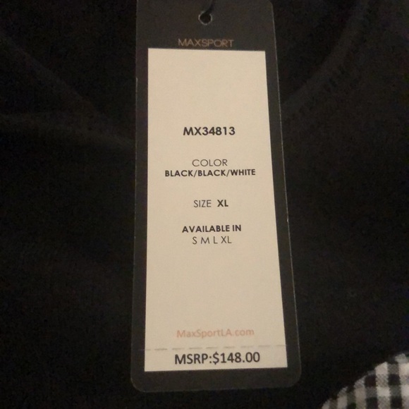 NWT MaxSport black twofer top size XL - Picture 7 of 9